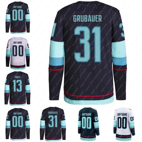 

hockey matty beniers jersey 51 shane wright jared mccann yanni gourde eberle philipp grubauer alexander wennberg vince dunn ryan donato jade, Black;red