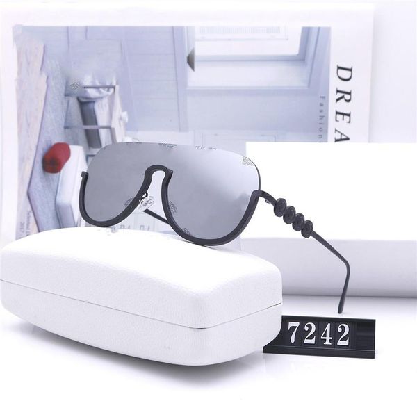 

2021 design sunglasses for women popular fashion sunglasses uv protection big connection lens frameless come with pack2330, White;black