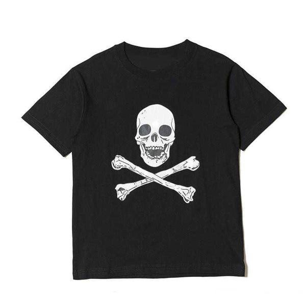 

2023 christmaas tee fashion black skull printed mens stylist t shirts men women short sleeve size s-xl, White;black