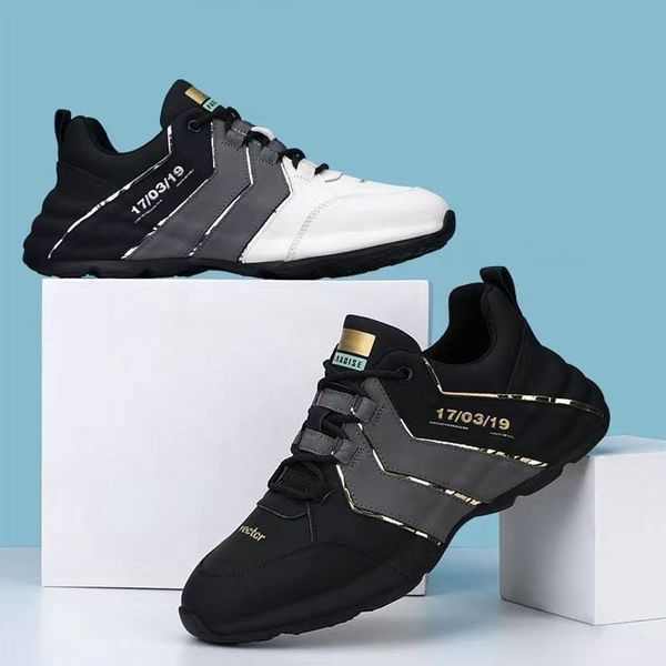 

dress shoes spring autumn 2023 men british leather casual daily flat walking ankle fashion mixed colors hombre 230321, Black