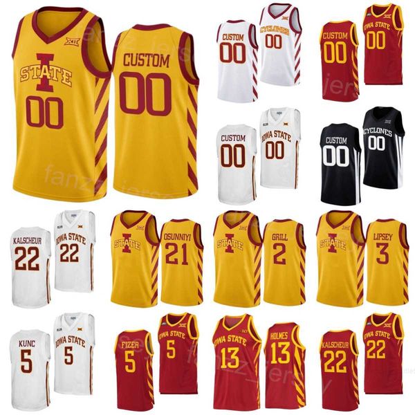 

iowa state cyclones 13 jaren holmes jerseys college basketball 22 gabe kalscheur 2 caleb grill 21 osun osunniyi 5 aljaz kunc 3 tamin lipsey, Black