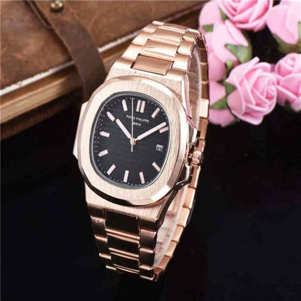 

original pateks philippes watches steel mesh band analog with date wrist for men luxury brand eruy279g, Slivery;brown