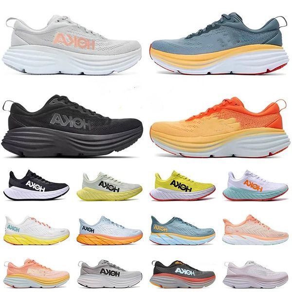 

hoka one clifton 8 running shoes women men athletic shoe shock absorbing road fashion mens womens sneakers highway climbing 2023 new colors