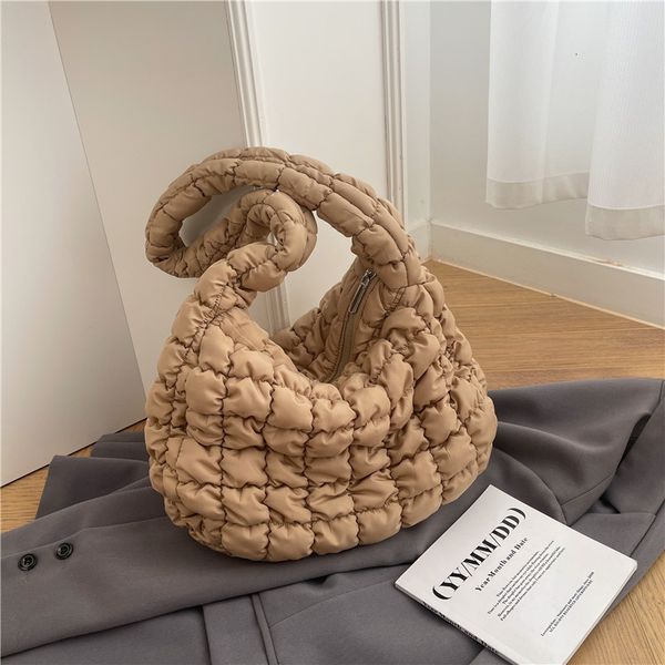 

evening bags fashion quilted shoulder for women designer pleated cloud versatile lightweight large capacity crossbody handbag trend 230321