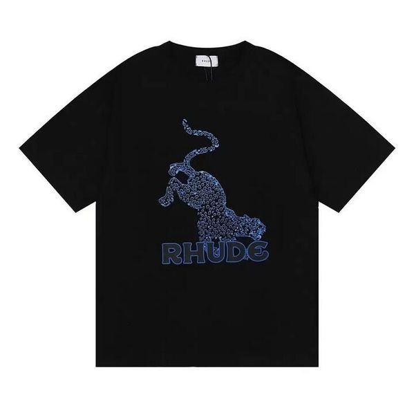 

men's t-shirts men women vintage heavy fabric rhude box perspective tee slightly loose multicolor nice washed t-shirt t221202ee2p, White;black