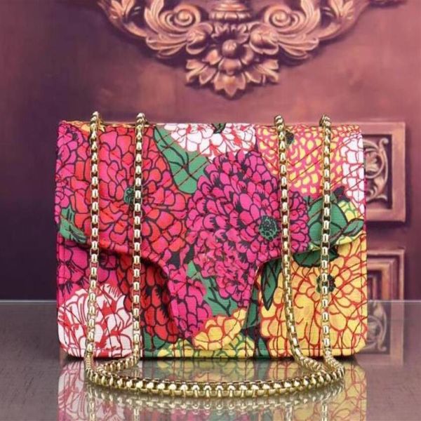 

2021 ladies small shoulder chain messenger bag fashion printing handbag343h
