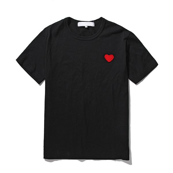 

famous designer t shirt red love hear tees mens womens fashion play couple tshirt casual short sleeve summer t-shirts streetwear hip-hop pr, White;black