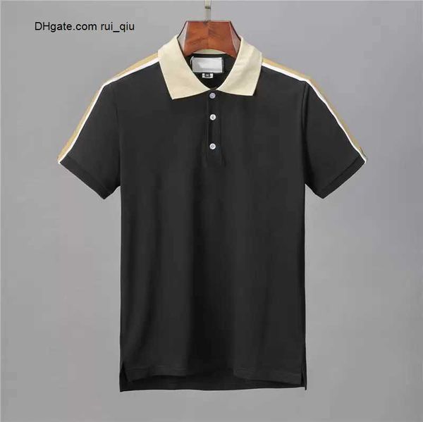 

ss 2023 summer designer polo shirts men luxury polos casual mens t shirt man fashion snake bee letter print embroidery tees, White;black
