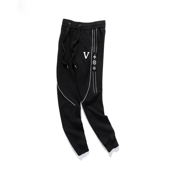 

2023 summer new logo fashion designer pants men casual trouser jogger bodybuilding fitness basketball sweat brand gyms sweatpants, Black