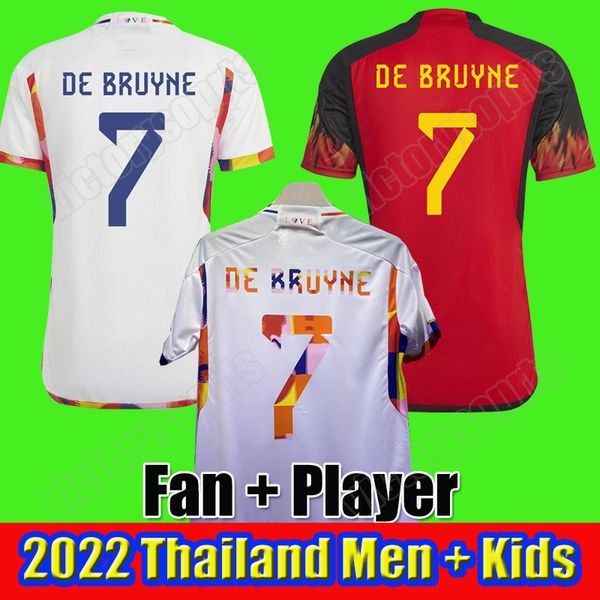 

2022 belgiums soccer jerseys fans player courtois hazard lukaku tielemans 22 23 michy batshuayi kevin de bruyne kompany men kids football sh, Black;yellow