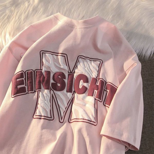 

womens tshirt short sleeve tshirt summer lovers letter print korean fashion instagram loosefit for men and women graphic t shirts 230321, White