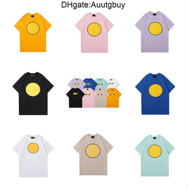 

men's t-shirt shop inspection 2022ss same smiling face drew short-sleeved men's high-street lovers loose cotton women's fashi, White;black