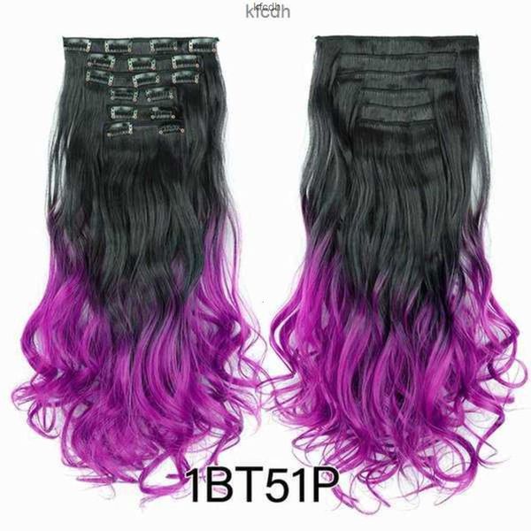 

synthetic hair clip hairs extension clips for women 6pcs/set fake hairpiece wholesale in bulkq6pp, Black;brown