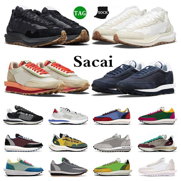 

sacais men designer shoes vaporwaffle ldwaffle waffle vaporwaffles black white royal fuchsia sail gum fragment bright citron womens sneakers