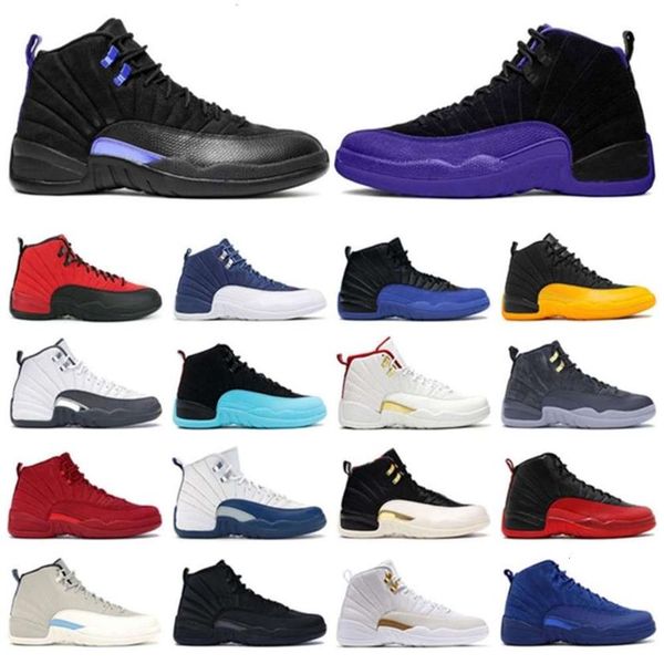

2021 basketball shoes 12s jumpman 12 indigo dark concord reverse flu royal university gold mens sports sneakers trainers aar261h