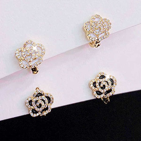 

charm fashion charm exquisite flower earrings for women fine jewelry temperament luxury earrings jewelry shine elegant all-match gift g23032, Golden