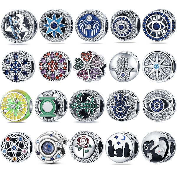 

925 siver beads charms for pandora charm bracelets designer for women lai 925 silver prata original amulet beads, Bronze;silver