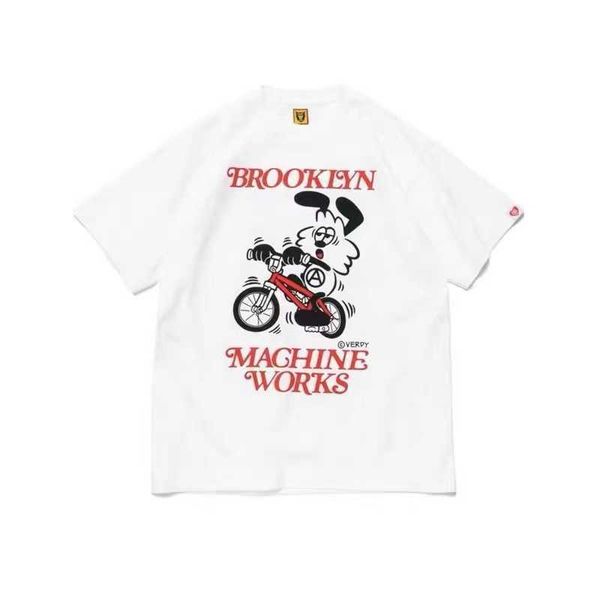 

designer t shirts luxury humans make fashional 2023 summer rabbit ski print bamboo cotton short sleeve t-shirt loose men's and women&#0, White;black