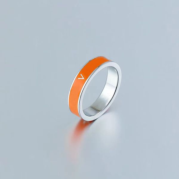 

designer rings simple fashion letters men and women couple rings titanium steel 18k gold plated ring non-fading holiday gift luxury jewelry, Silver