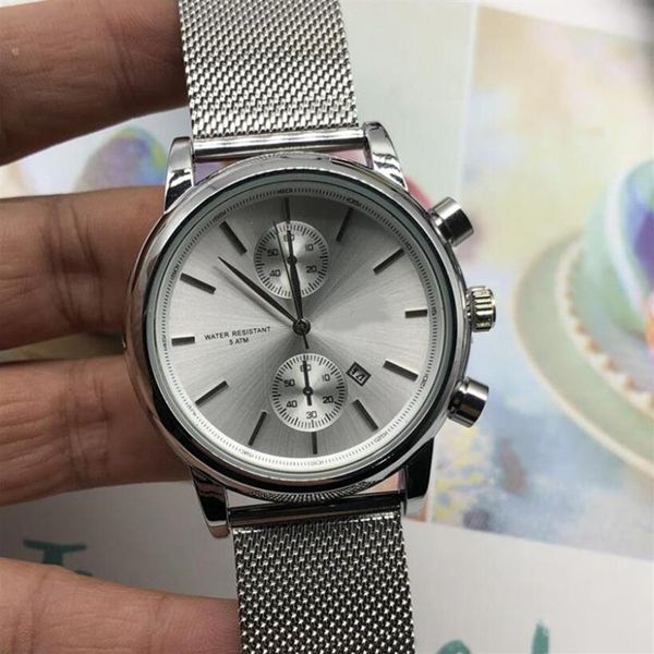 

business men quartz watch luxury male watches japan movement geneva mesh strap man wristwatch brand swiss made clock good chri287l, Slivery;brown