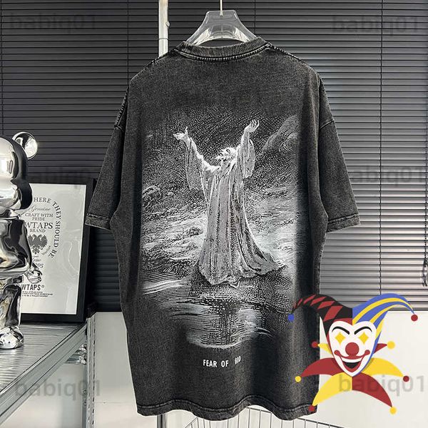 

men's t-shirts 2023ss vintage washed heavy fabric t shirt men women t-shirt oversize tees t230321, White;black