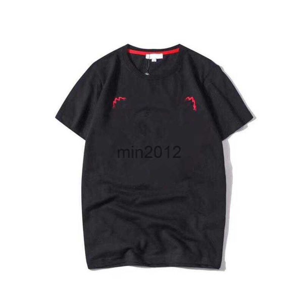 

men's t-shirts mens t shirt causal summer tee animal embroidery paris style couple breathable short-sleeve asian size s-2xl58zr, White;black