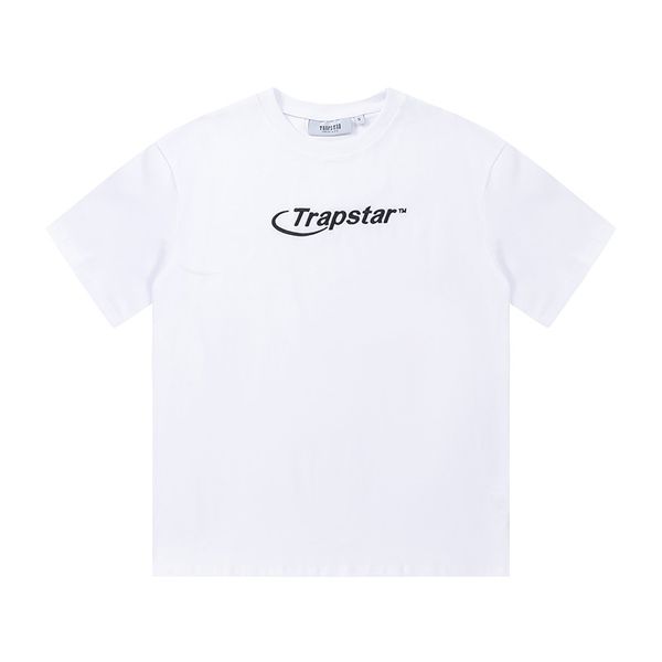 

trapstar mens t-shirts summer letter embroidered casual fashion brand tshirt street hip hop short sleeve breathable cool tees 1v, White;black