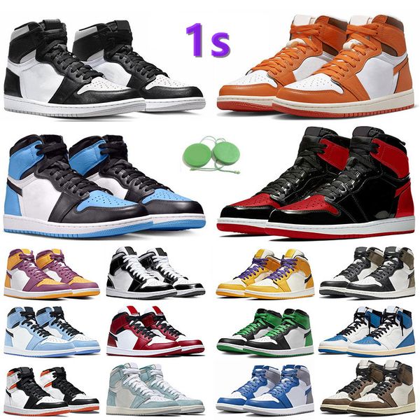 

1 1s mens basketball shoes university blue unc toe true blue starfish lucky green lost found bred patent dark mocha bred men women trainers