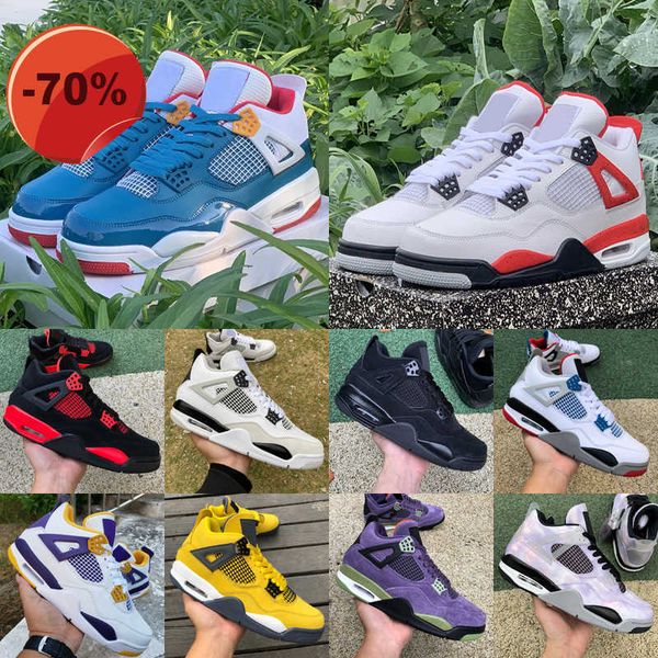 

messy 2023 room 4s basketball shoes jumpman 4 midnight navy white oreo black cat craft pn dust red cement thunder university blue sports
