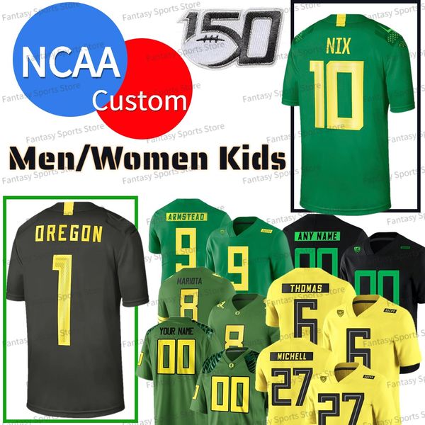 

custom college oregon football jersey justin herbert 24 barner jaren zadlo marcus mariota 6 deanthony thomas nix 83 johnny mundt apple green, Black