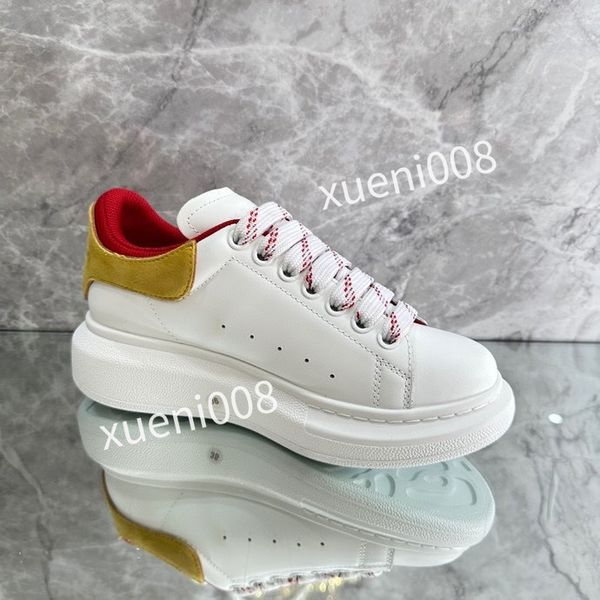 

new fashion designer mens casual shoes white black trim upper brown leather metallic silver metallic gold laser blue mens2023, Red;white