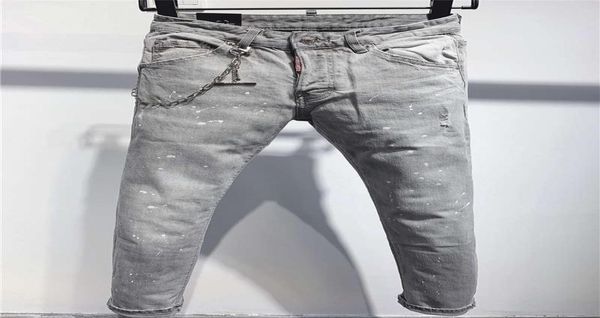 

ss20 new arrival brand designer men denim cool guy jeans embroidery pants fashion holes trousers italy nrb dsquareds d7319897, Blue