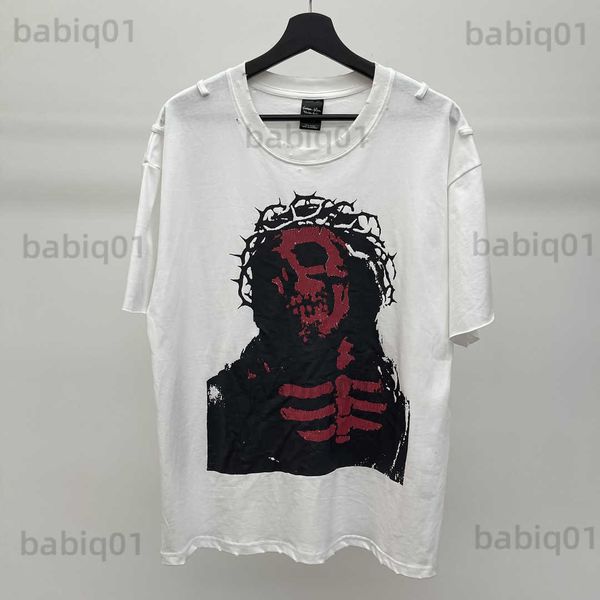 

men's t-shirts new novelty 2022 men number nine jesus skull t shirts t-shirt hip hop skateboard street cotton t-shirts tee us size bg85, White;black