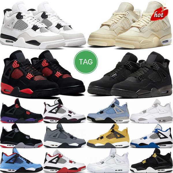 

2023 jumpman 4 4s military black basketball shoes men women sail 4 infrared university blue black cat fire red royalty neon dark mocha pine