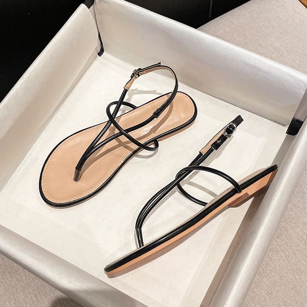 

designer slippers sandal women slides luxuries fashion women's sandals triangle logo flat flip flops slide genuine leather slipper shoe, Black