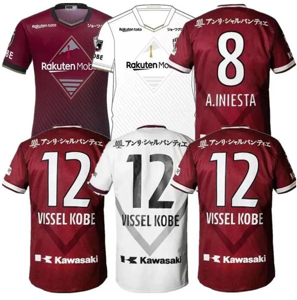 

23 24 vissel soccer jerseys home away custome yakuda david villa a iniesta podolski samper uniform football sxxl, Black