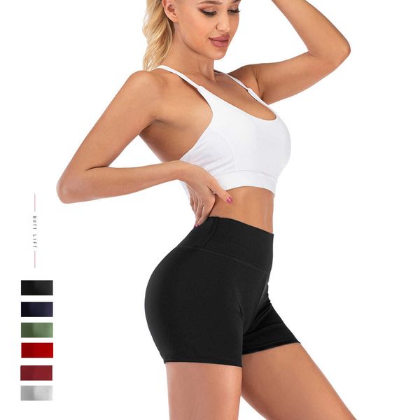 

active shorts women's shorts yoga three point shorts high waist hip lifting fitness running sports foundation yoga pants female