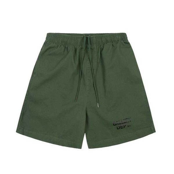 

mens shorts designer gallerydept meichao retro washed work clothes military green loose casual beach 5point shorts x767, White;black