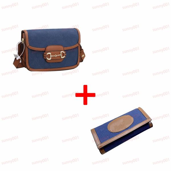 

fashion single shoulder bag 2 pcs designer wallets lady socialite luxury casual clutch bags brown long blue purses passport holder