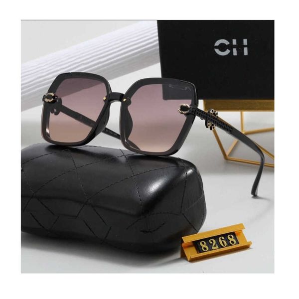 

brand luxury channel sunglasses square trendy women's sunscreen temperament polarized uv proof strong light glasses beach sunglass, White;black