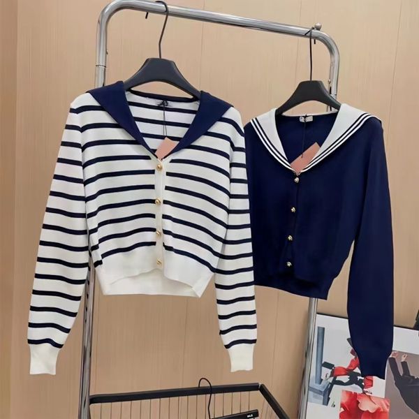

designers women's sweater shirt short cardigan clothing knitting luxury sweaters for woman spring and summer letter high products lapel, White;black