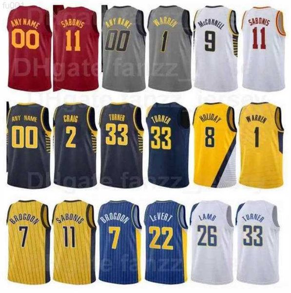 

basketball jersey indiana''pacers''custom mens womens youth jalen 25 smith t.j. 9 mcconnell daniel 27 theis oshae 12 bri, Black;red