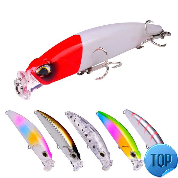 

1 pcs minnow fishing lure 10.5g/8cm 3d eyes crankfish bait wobbler artificial hard bait three anchor hook fishing tackle