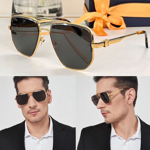 

luxury alloy double bridge sunglasses polarized uv400 protection sunglasses z1739 for men outdoor fishing gold metal square eyeglasses desig, White;black