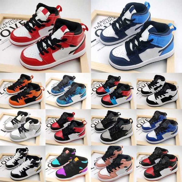 

kids shoes 1s baby 1 boys high basketball sneakers designer kid shoe black blue youth toddlers sport trainers infants jumpman girls children, Black;white