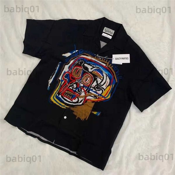 

men's t-shirts 2022ss wacko maria shirt men women 1 1 quality wacko maria graffiti character print shirt tees t230321, White;black