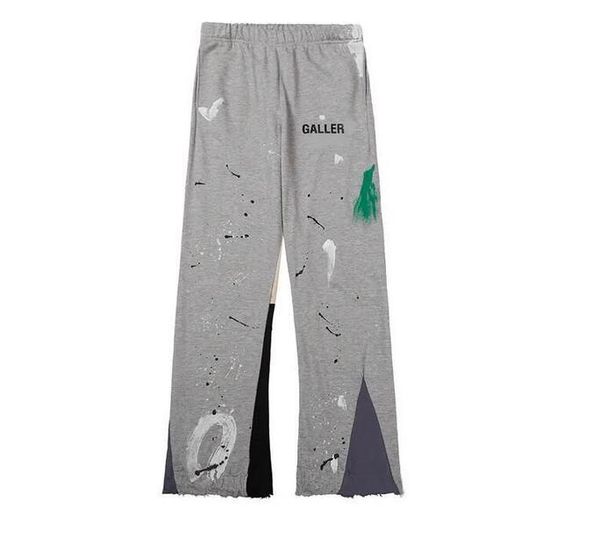 

men's pants 2023 galleryse depts mens womens sweatpants galleryes dept speckled letter print mans couple loose versatile casual straigh, Black