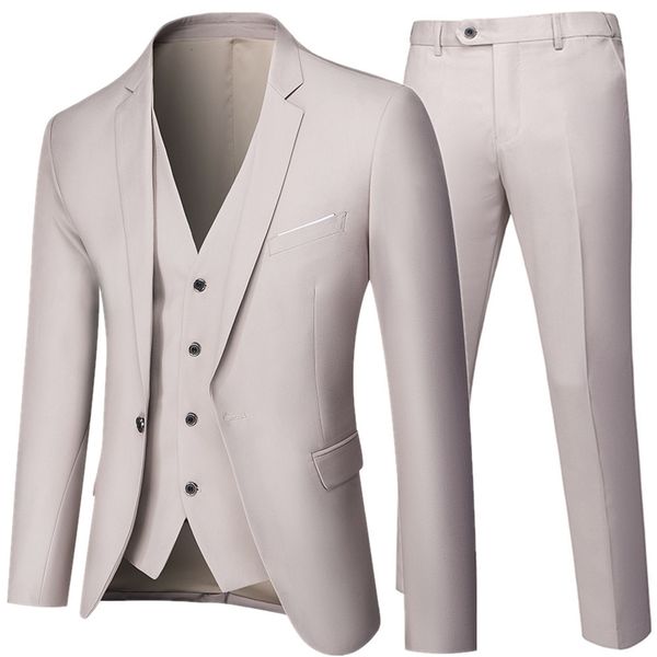 

men's suits blazers business suit jacket coat blazers trousers waistcoat men's wedding three pieces pants vest large size professi, White;black