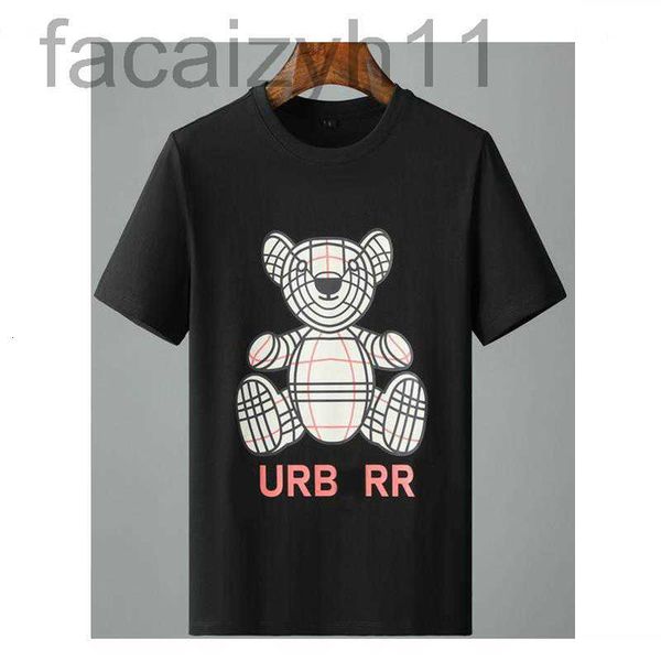 

designer 2023 springsummer light luxury t-shirt new chest bear letter relaxed casual men's and women's short sleeve s-xxl 9jen, White;black