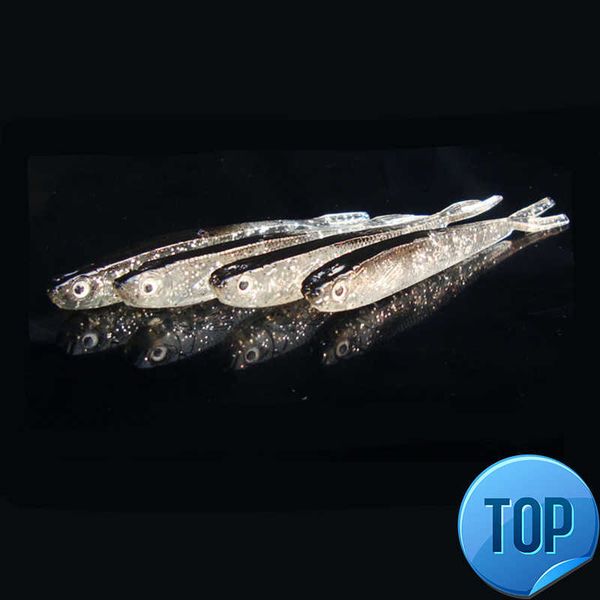 

5pcs/lot easy shiner soft fishing lure 7.5cm -10cm 2.4g -3.7g artificial soft bait silicone double colors carp artificial bait